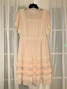 Kate Spade New York MADISON AVENUE COLLECTION ROSE DEW PINK Lace Dress Sz 4 NWOT - Picture 1 of 12