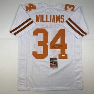 Autographed/Signed Ricky Williams Texas White College Football Jersey JSA COA - Picture 1 of 4
