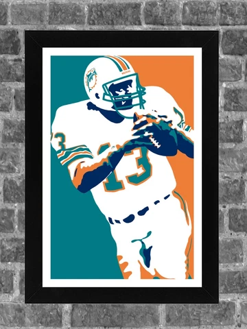 Miami Dolphins Dan The Man Marino Portrait Sports Print Art 11x17 Cover