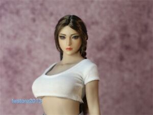 1:6 White Tops Short T-shirt Clothes For 12" Female Phicen TBL Figure Body Toys