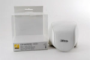 Genuine Nikon White Leather Body Case for Nikon 1 [Exc Japan FedEx #750643 - Picture 1 of 12