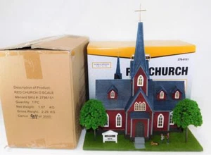 Menards 2796151 O Gauge Trinity Community Church C9+ Train layout building lit - Picture 1 of 23