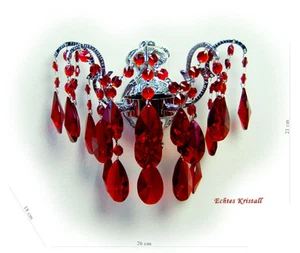 Crystal wall chandelier with real red crystals. - Picture 1 of 1