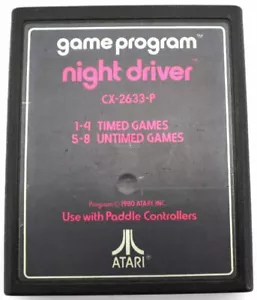 ATARI night driver CX-2633-P Video Game ATARI 2600 - Bild 1 von 3