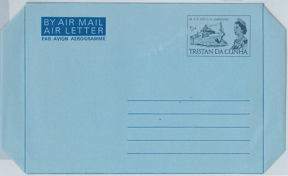 62309 -  TRISTAN DA CUNHA - POSTAL HISTORY -  AEROGRAMME: BOATS - Image 1 of 1