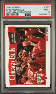 Tarjeta de la NBA 1991 Hoops Michael Jordan #277 1991 Chicago Bulls Champions PSA 9 - Imagen 1 de 4