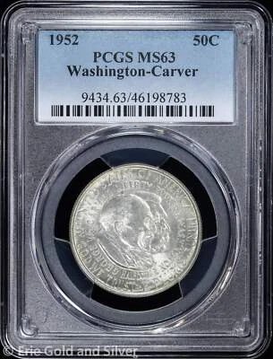 1952 50C Washington Carver Half Dollar PCGS MS 63 | Uncirculated UNC - Image 1 of 4
