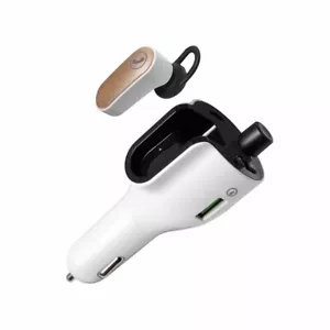 Onn Bluetooth Fm Wireless Transmitter with Wireless Headset Car Kit - Picture 1 of 4