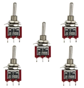 Mini Momentary Toggle Switches (On) Off (On) X5 SPDT Point Motor Peco,Hornby DIY - Picture 1 of 7