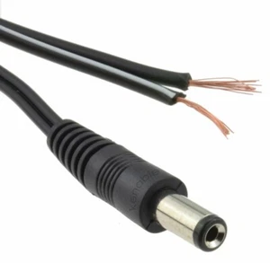 2.1mm x 5.5mm Male DC Plug to Bare End Power Cable 1.8m CCTV - Picture 1 of 4