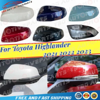 Car Side Mirror Cover for Toyota Highlander 2021 - 2023 Mirror Shell Housing Cap - Image 1 of 4