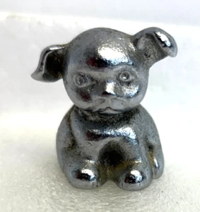 VTG Cast Iron BUCKI Carbons Ribbons Advertising PUPPY Dog Paperweight - Picture 1 of 2