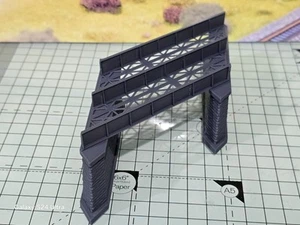 Z Gauge 45 deg Double Track Iron Girder Bridge Model Railway Layout 1:220 Scale - Picture 1 of 4