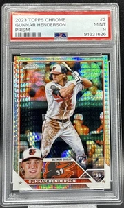 🔥 2023 TOPPS CROMO ARTILLERO HENDERSON PRISMA REFRACTOR BATEO SP RC PSA 9 🔥 - Imagen 1 de 2
