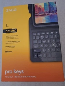 Funda desmontable ZAGG Pro Keys y teclado inalámbrico para iPad Air (Gen 4, Gen 5) - Imagen 1 de 7