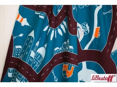 Lillestoff Baumwollstoff Autoteppich Strassen Decke Kinder Susalabim Panel 120cm - Bild 1 von 4