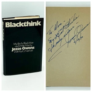 *Signed* Blackthink - Jesse Owens & Paul Neimark (William Morrow, 1970) 1st/2nd - Picture 1 of 9