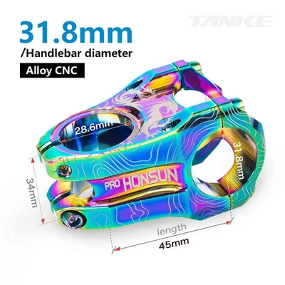 MTB Bike Stem 31.8 mm 0 Degree Short Handlebar Stem  Bicycle Handlebar CNC Stem - Image 1 of 4