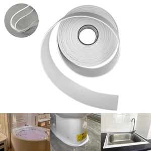 White Caulk Tape for Bathtub, Self-Adhesive, 1.5" x 19.7Ft Sealant Strip for ... - Picture 1 of 8