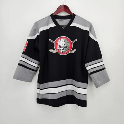 Spirit Slasher #31 Hockey Jersey Youth XL black Gray 31 V neck Halloween Costume - Image 1 of 4