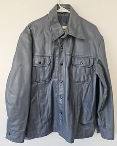 VTG 1980s Gray Full Snap Double Pocket Vinyl Jacket Size 46 By The Northwest - Picture 1 of 8