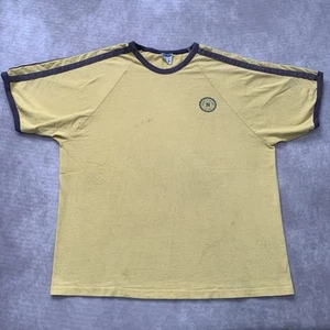 Vintage Old Navy Surf Style Graphic Tee Shirt Size 2XL Yellow Stripe Sleeve Logo - Picture 1 of 14