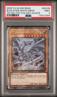 *PSA 9 QCR* Blue-Eyes White Dragon RA04-EN108 - Image 1 of 3