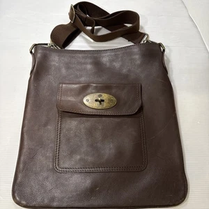BOLSO DE MANO MENSAJERO VINTAGE MORERA SETH BANDOLERA CUERO MARRÓN OSCURO EN MUY BUENA CONDICIÓN - Imagen 1 de 11