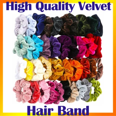 NONBRANDED 10/20 Pack Hair Scrunchies Velvet Scrunchy Bobbles Elastic Hair Bands Holder