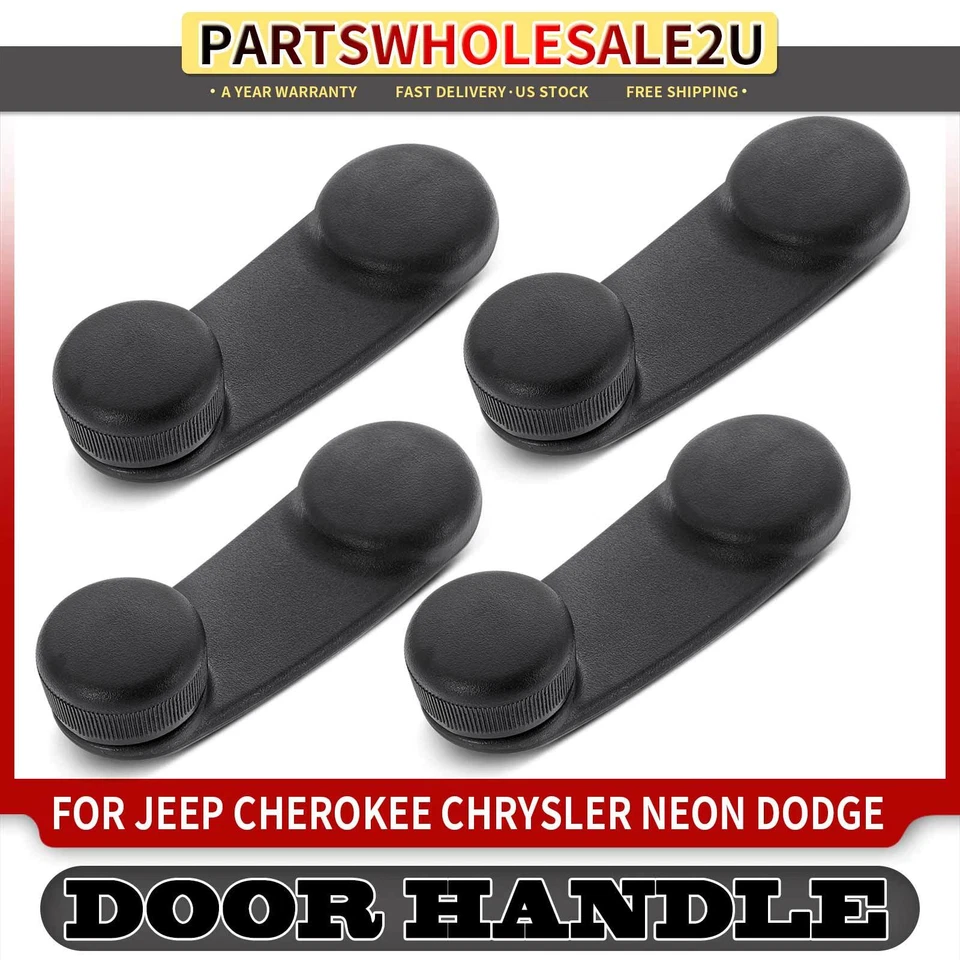 4x Manivela de ventana delantera y trasera para Jeep Cherokee Dodge Grand Caravan Chrysler Foto 1 de 4