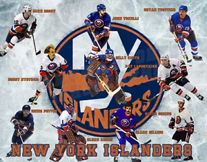 Stampa litografica New York Islanders di tutti i tempi grandi 11 x 14 - Foto 1 di 1