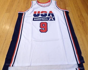 TEAM USA 1992 DREAM TEAM CUSTOM MICHAEL JORDAN MESH WHITE JERSEY SIZE XL - Picture 1 of 5