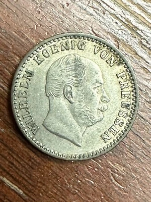 Germany Prussia Silver 1/6 Thaler 1871 Friedrich Wilhelm IV - Image 1 of 2