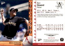 Ben Howard Signed 2004 MultiAd Albuquerque Isotopes #13 Card