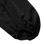 (Black XL) Bluse V Neck Long Sleeve Pure Color Casual Loose Umdrehen EM9