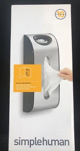 NIB Simplehuman Wall Mount Grocery Bag Dispenser Brushed Stainless Steel KT1166 - Picture 1 of 15