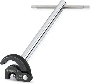 11" Basin Wrench Sink Wrench Adjustable Tap Nut Spanner Basin Spanner Capacity - Picture 1 of 12