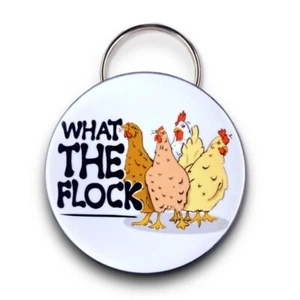 Chicken What the Flock Bottle Opener Keychain Handmade Pet Portrait Accessory - Picture 1 of 18