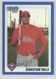 2010 Bowman Chrome Prospects Blue Refractor /250 Sebastian Valle #BCP16