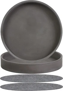 2PCS Plant Saucer and Felt Mat Round Plant Trays Quick Drying Diatomaceous Earth - Picture 1 of 3