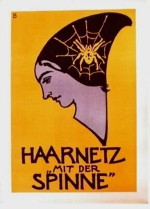 Original vintage poster SPYDER HAIR NET BEAUTY CARE c.1910 - Picture 1 of 1