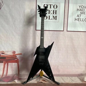 Black Razorback Chitarra Elettrica Dean Dimebag Tastiera Palissandro Corpo Mogano - Foto 1 di 6