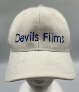 Vintage Devils Films White Strapback Cap Hat Magic Headwear Courtney Simpson - Picture 1 of 9