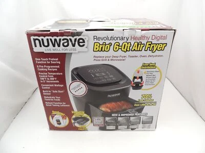 Very Lightly Used NUWAVE BRIO 6 QT AIR FRYER PART# 37001 - Image 1 of 4