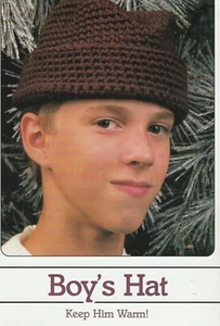 Boy's Hat - One Size Fits All - Worsted weight yarn - CROCHET PATTERN ONLY - Picture 1 of 2