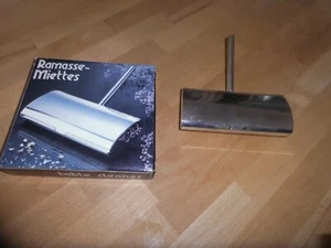 Vintage versilberte Tischrolle Krümelbürste Kehrmaschine - Bild 1 von 4