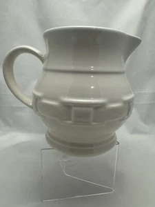 Jarra de jugo pequeña de cerámica Longaberger 33791 Woven Traditions marfil 1 cuarto 32 OZ - Imagen 1 de 5