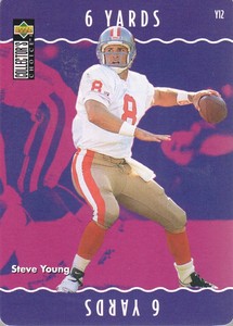 1996 Collector's Choice Update Football You Make The Play #Y12 Steve Young