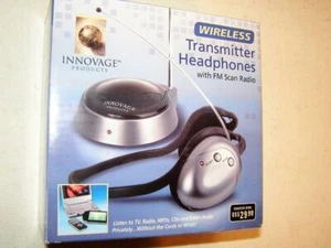 Innovage Wireless Headphone w/FM Scan Radio Audio Receiver For TV, Radio, CD's - Picture 1 of 1