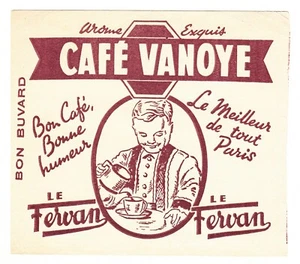*** Café Vanoye _ Le Fervan *** Buvard ancien 14,5 x 13 // RARE - Photo 1/2